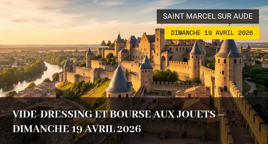 Affiche de l'événement : Vide-dressing et bourse aux jouets – Dimanche 19 Avril 2026