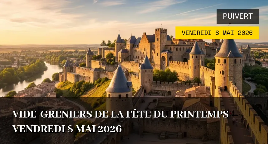 Affiche de l'événement : Vide-greniers de la Fête du Printemps – Vendredi 8 Mai 2026