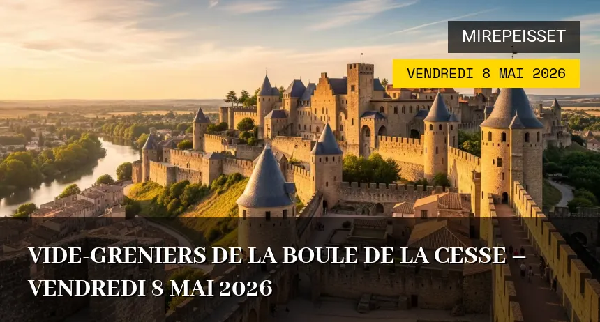 Affiche de l'événement : Vide-greniers de la Boule de la Cesse – Vendredi 8 Mai 2026
