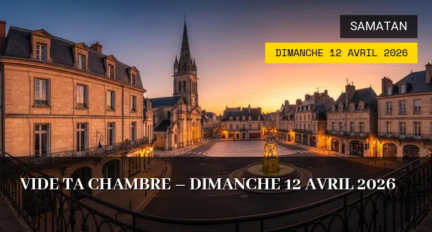 Affiche de l'événement : Vide ta chambre – Dimanche 12 Avril 2026