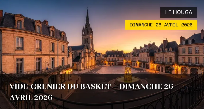 Affiche de l'événement : Vide-grenier du Basket – Dimanche 26 Avril 2026