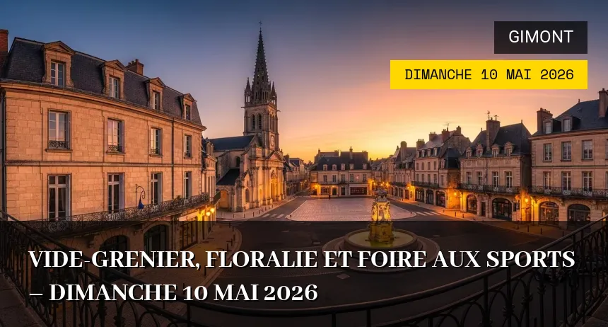 Affiche de l'événement : Vide-grenier, Floralie et Foire aux Sports – Dimanche 10 Mai 2026