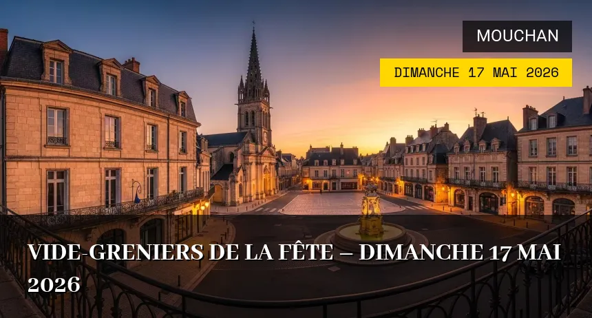 Affiche de l'événement : Vide-greniers de la Fête – Dimanche 17 Mai 2026