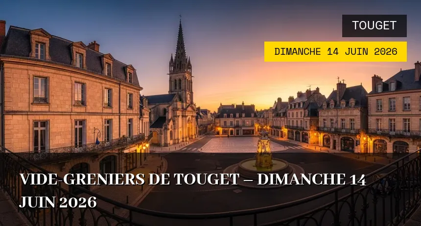 Affiche de l'événement : Vide-greniers de Touget – Dimanche 14 Juin 2026