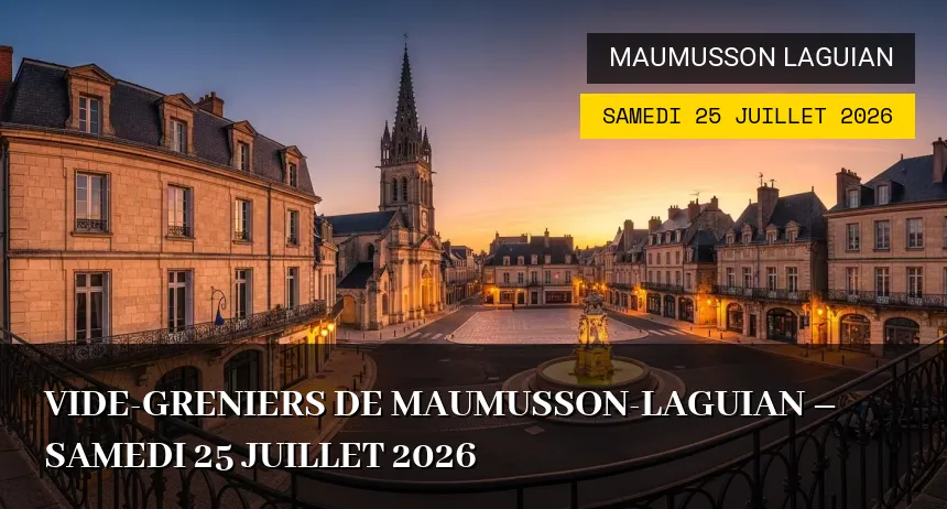 Affiche de l'événement : Vide-greniers de Maumusson-Laguian – Samedi 25 Juillet 2026