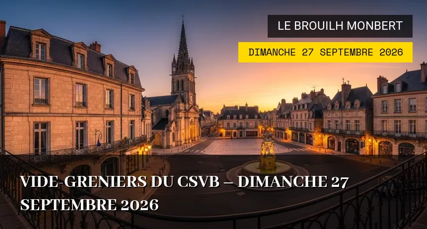 Affiche de l'événement : Vide-greniers du CSVB – Dimanche 27 Septembre 2026
