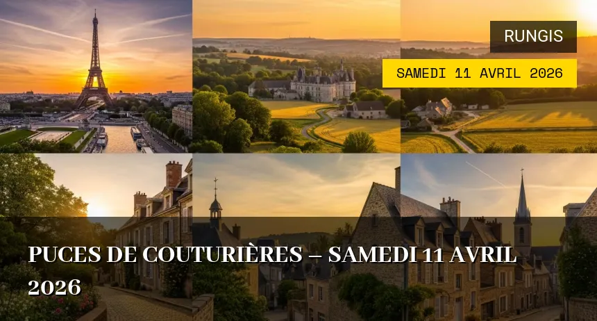Affiche de l'événement : Puces de Couturières – Samedi 11 Avril 2026