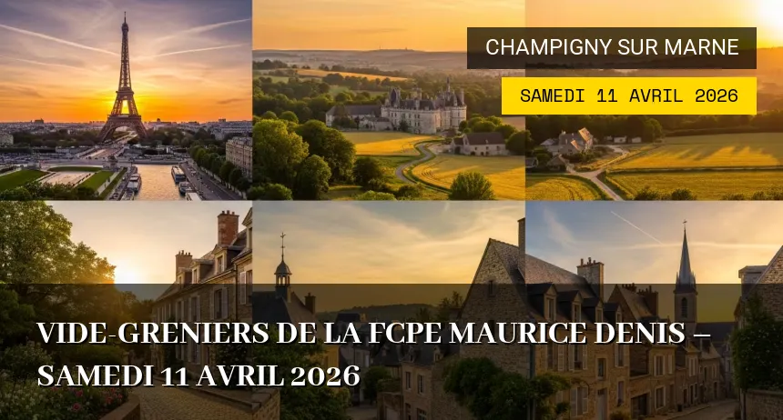 Affiche de l'événement : Vide-greniers de la FCPE Maurice Denis – Samedi 11 Avril 2026