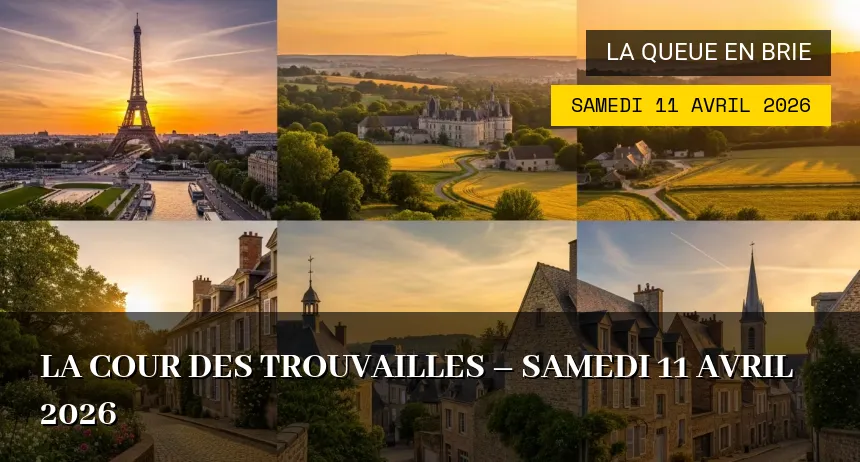 Affiche de l'événement : La Cour des Trouvailles – Samedi 11 Avril 2026
