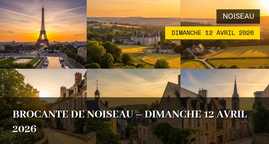 Affiche de l'événement : Brocante de Noiseau – Dimanche 12 Avril 2026