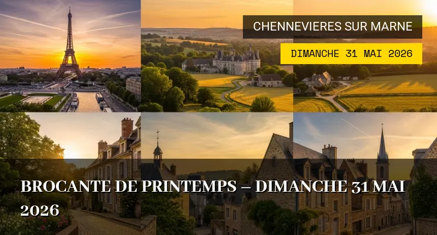 Affiche de l'événement : Brocante de Printemps – Dimanche 31 Mai 2026