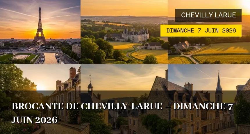 Affiche de l'événement : Brocante de Chevilly-Larue – Dimanche 7 Juin 2026