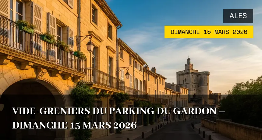 Affiche de l'événement : Vide-greniers du Parking du Gardon – Dimanche 15 Mars 2026