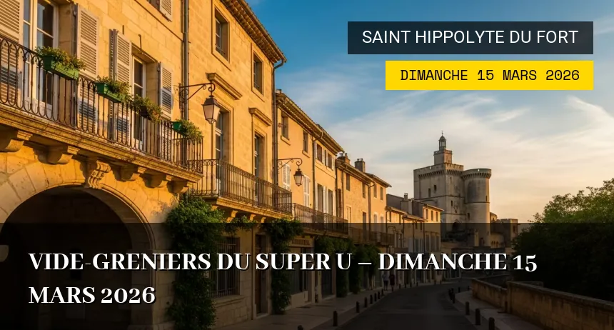 Affiche de l'événement : Vide-greniers du Super U – Dimanche 15 Mars 2026
