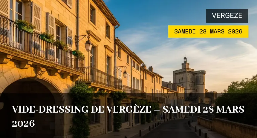 Affiche de l'événement : Vide-dressing de Vergèze – Samedi 28 Mars 2026