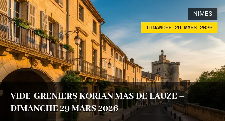 Affiche de l'événement : Vide-greniers Korian Mas de Lauze – Dimanche 29 Mars 2026