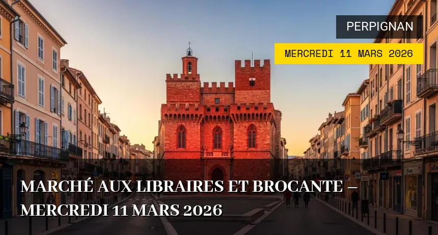 Affiche de l'événement : Marché aux Libraires et Brocante – Mercredi 11 Mars 2026