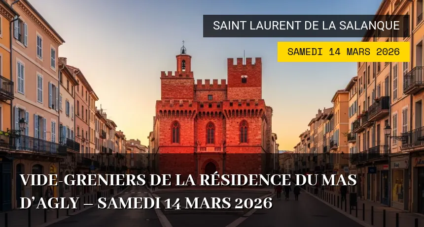 Affiche de l'événement : Vide-greniers de la Résidence du Mas d&rsquo;Agly – Samedi 14 Mars 2026