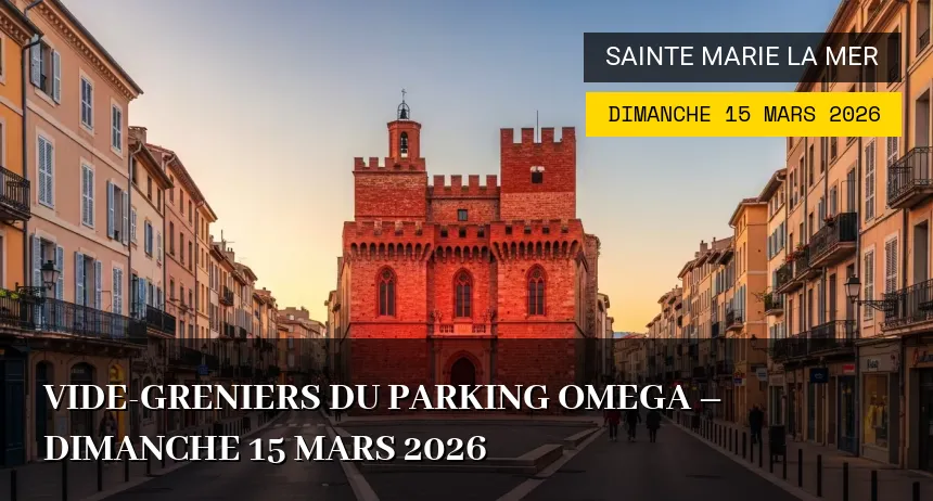 Affiche de l'événement : Vide-greniers du Parking OMEGA – Dimanche 15 Mars 2026