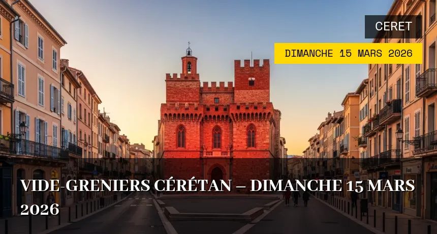 Affiche de l'événement : Vide-greniers Cérétan – Dimanche 15 Mars 2026