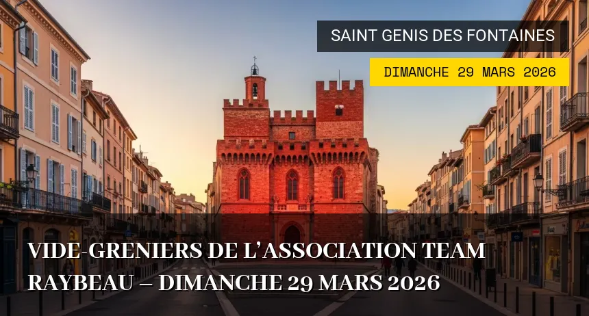 Affiche de l'événement : Vide-greniers de l&rsquo;Association Team Raybeau – Dimanche 29 Mars 2026