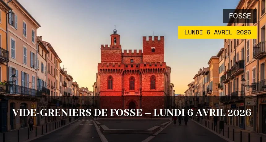 Affiche de l'événement : Vide-greniers de Fosse – Lundi 6 Avril 2026