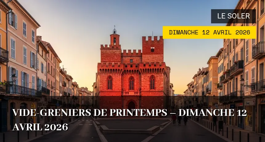 Affiche de l'événement : Vide-greniers de Printemps – Dimanche 12 Avril 2026