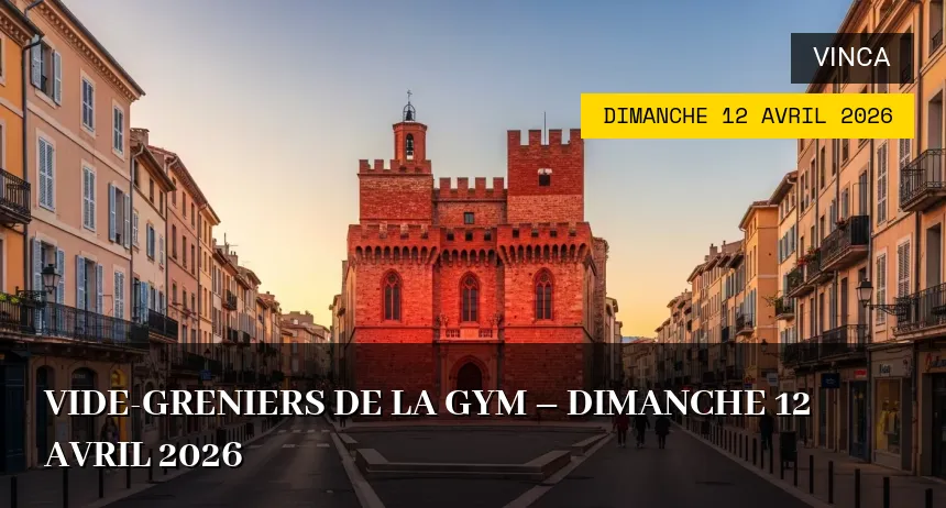 Affiche de l'événement : Vide-greniers de la Gym – Dimanche 12 Avril 2026