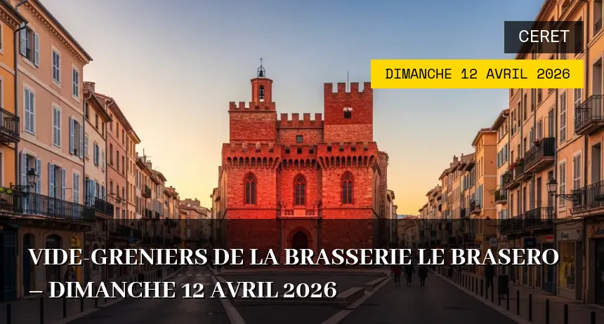 Affiche de l'événement : Vide-greniers de la Brasserie Le Brasero – Dimanche 12 Avril 2026