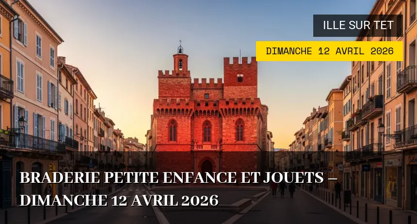 Affiche de l'événement : Braderie Petite Enfance et Jouets – Dimanche 12 Avril 2026