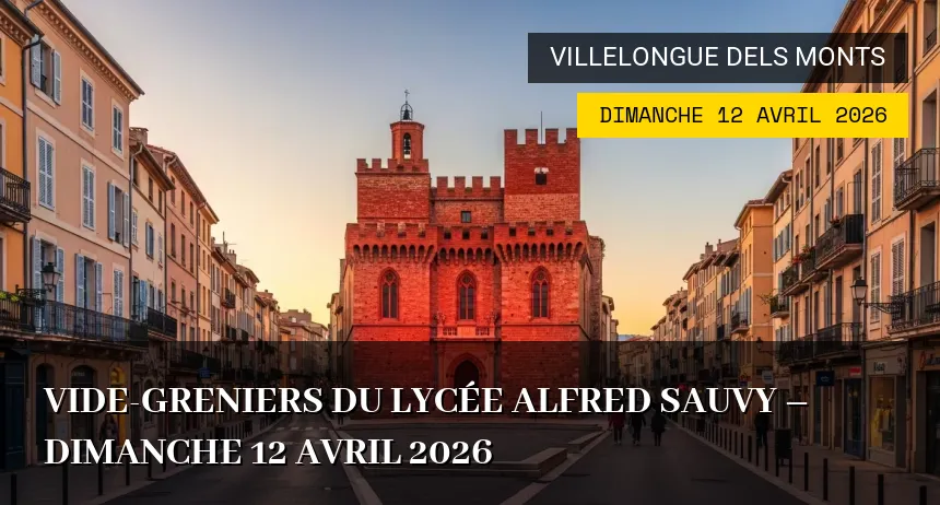 Affiche de l'événement : Vide-greniers du Lycée Alfred Sauvy – Dimanche 12 Avril 2026
