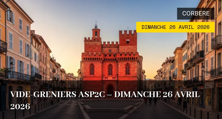 Affiche de l'événement : Vide-greniers ASP2C – Dimanche 26 Avril 2026