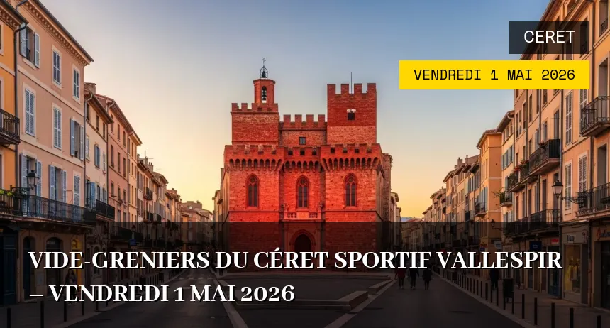 Affiche de l'événement : Vide-greniers du Céret Sportif Vallespir – Vendredi 1 Mai 2026