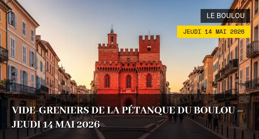Affiche de l'événement : Vide-greniers de la Pétanque du Boulou – Jeudi 14 Mai 2026