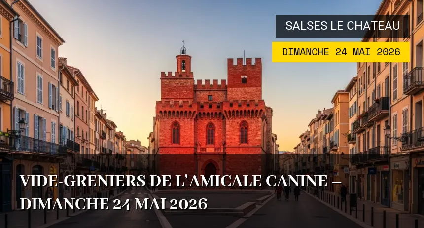 Affiche de l'événement : Vide-greniers de l&rsquo;Amicale Canine – Dimanche 24 Mai 2026