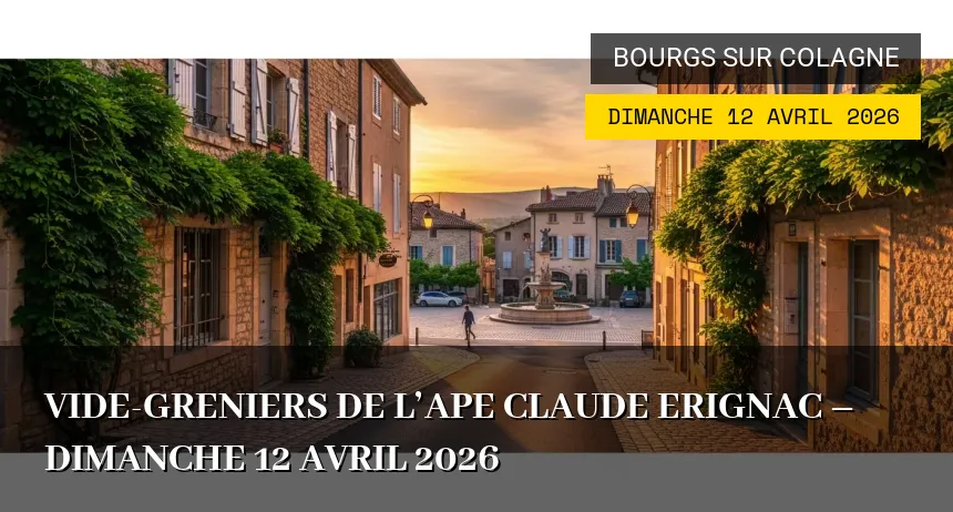 Affiche de l'événement : Vide-greniers de l&rsquo;APE Claude Erignac – Dimanche 12 Avril 2026