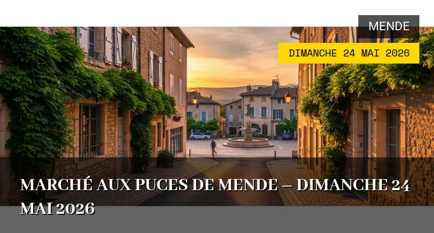 Affiche de l'événement : Marché aux puces de Mende – Dimanche 24 Mai 2026