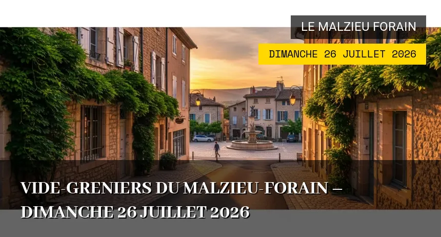Affiche de l'événement : Vide-greniers du Malzieu-Forain – Dimanche 26 Juillet 2026