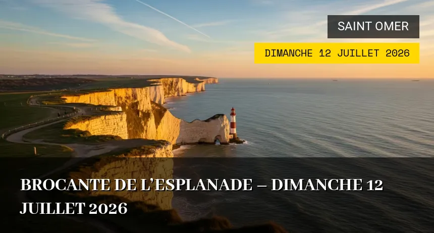 Affiche de l'événement : Brocante de l&rsquo;Esplanade – Dimanche 12 Juillet 2026