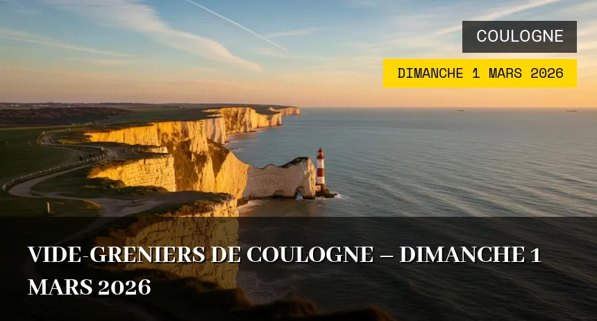 Affiche de l'événement : Vide-greniers de Coulogne – Dimanche 1 Mars 2026
