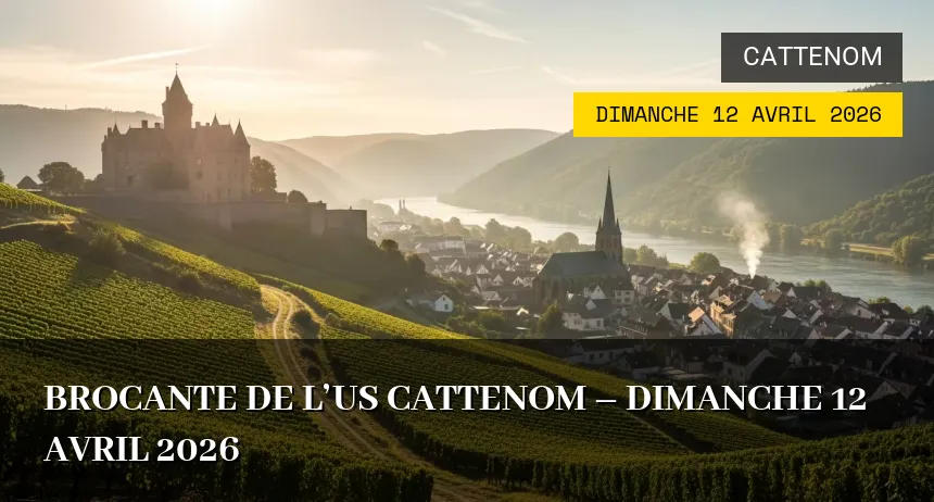 Affiche de l'événement : Brocante de l&rsquo;US Cattenom à Cattenom – Dimanche 12 Avril 2026