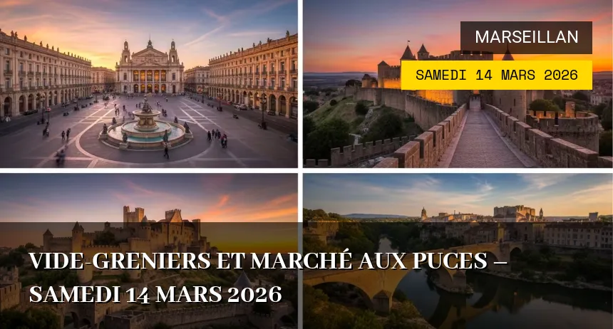 Affiche de l'événement : Vide-greniers et marché aux puces – Samedi 14 Mars 2026