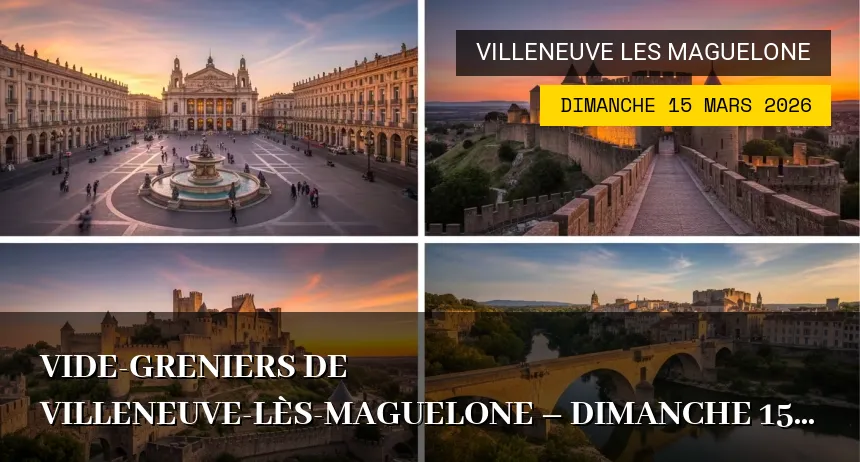 Affiche de l'événement : Vide-greniers de Villeneuve-lès-Maguelone – Dimanche 15 Mars 2026