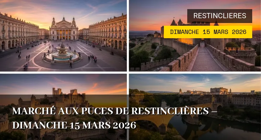 Affiche de l'événement : Marché aux puces de Restinclières – Dimanche 15 Mars 2026
