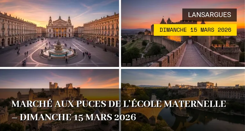 Affiche de l'événement : Marché aux puces de l&rsquo;école maternelle – Dimanche 15 Mars 2026