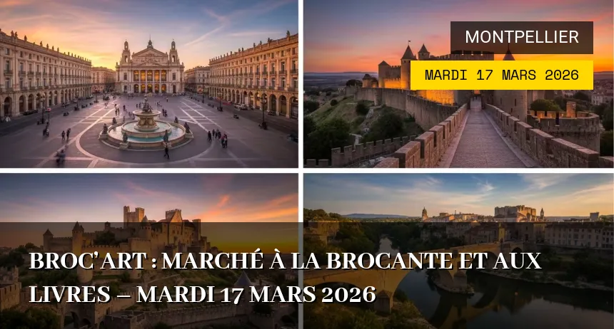 Affiche de l'événement : Broc&rsquo;art : marché à la brocante et aux livres – Mardi 17 Mars 2026