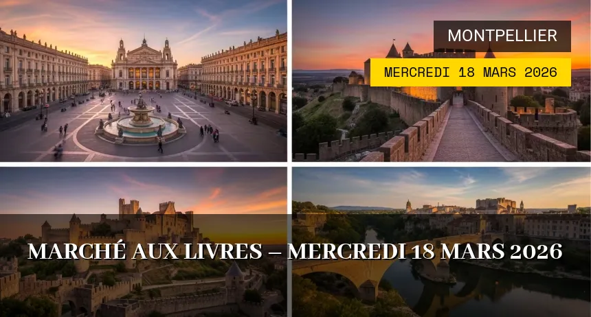 Affiche de l'événement : Marché aux livres – Mercredi 18 Mars 2026