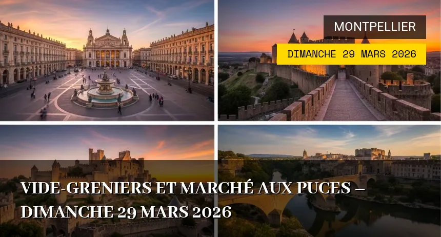 Affiche de l'événement : Vide-greniers et Marché aux Puces – Dimanche 29 Mars 2026