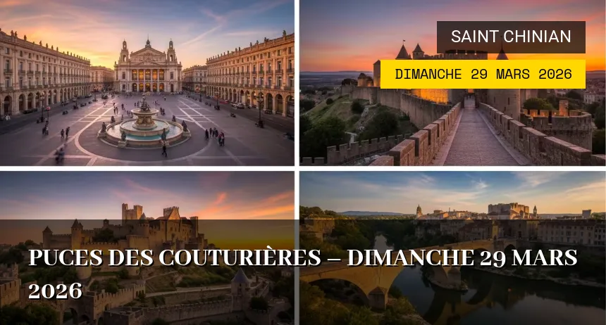 Affiche de l'événement : Puces des couturières – Dimanche 29 Mars 2026