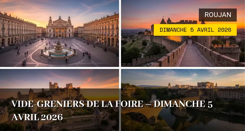 Affiche de l'événement : Vide-greniers de la Foire – Dimanche 5 Avril 2026